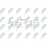 NTY NPW-FR-013 Antriebswelle Vorne Links für FORD MONDEO III Kombi (BWY) MONDEO III (B5Y) MONDEO III Stufenheck (B4Y)