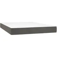 vidaXL Taschenfederkernmatratze Mittel Dunkelgrau 140x200x20 cm Samt