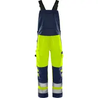 Fristads High Vis Green Latzhose Kl. 2 1030 GPLU 131985 - warnschutz-gelb/marine - D112