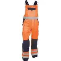 Dassy Toulouse Warnschutz Latzhose mit Kniepolstertaschen - neongelb/zementgrau - 42