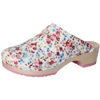 Bighorn Medizinische Clog 6006 Weiß Geblümt-Schuhgröße 36