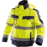 Dassy Warnschutz Winterjacke Lima neonorange/dunkelblau, Gr. XL