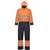 Portwest S485 Warnschutz Kontrast Overall - gefüttert Yellow/Navy Gr. L
