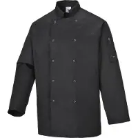 Portwest Kochjacke in Schwarz Gr. M