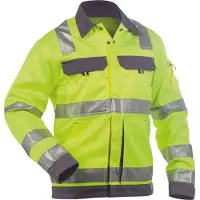 Dassy Dusseldorf Warnschutz Arbeitsjacke - neongelb/zementgrau - 3XL