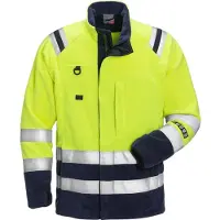 Fristads Flamestat High Vis Fleecejacke Kl. 3 4063 ATF 122233 - warnschutz-gelb/marine - 2XL