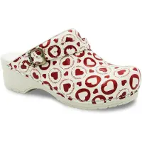 Sanita Medizinische Clogs Flex 38 Working Heros Rot/Weiß Damen-Schuhgröße 37