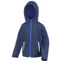 Result Core Kinder 3-Lagen Softshell Kapuzen Jacke Softshell-Jacke R224J/R224Y royal/navy XS (3-4)