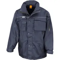 Result WORK-GUARD R72X | Arbeitsjacke Workguard Heavy Duty Combo Coat - Farbe: Bottle Green/Black - Größe: M
