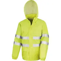 Result R216X | High Viz Sicherheitskombi Wind- und wasserabweisend - Farbe: Fluorescent Yellow - Größe: XL