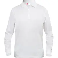 Clique Basic Junior Langarm Polohemd mit klassischem Kragen, Ärmelbündchen und 2-Knopf-Leiste