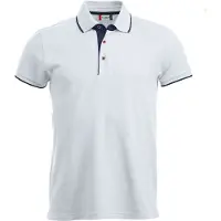 Clique Polohemd Seattle für Herren & Damen mit Kontrastdetails an Kragen und Ärmeln