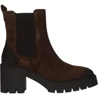 Tamaris Damen Stiefelette Leder Chelsea Boot hoher Absatz Profil 1-25469-41 , Größe:37 EU, Farbe:Schwarz