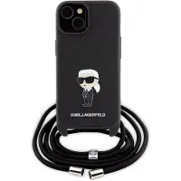 Karl Lagerfeld Klhcp15ssasknpsk Iphone 151413 6.1 Crossbody Saffiano Monogram Pin Karl&choupette Handyhülle