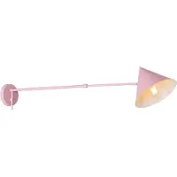 QAZQA - Design Designer-Wandleuchte rosa verstellbar - Triangolo I Wohnzimmer I Schlafzimmer - Stahl Länglich - LED geeignet E27