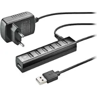 NGS IHUB7 TINY, USB 2.0, USB 1.1, USB 2.0, 480 Mbit/s, Schwarz, Kunststoff, CE