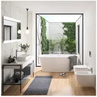 Ideal standard Dea Duo-Badewanne 1700x750x610mm, freistehend, mit Ablaufgarnitur, Weiß, E306601