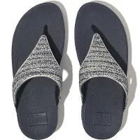 Original Brands FITFLOP FitFlop Lulu Shimmerweave Zehensandalen BLAU 36