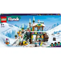 LEGO 41756 Friends Skipiste und Café Winter-Set mit Liann-, Aron- und Zac-Minipuppen und Fuchs-Tierfigur, Spielzeug für Mädchen, Jungen und Kinder, kreatives Weihnachtsgeschenk