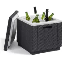 Allibert KETER Ice Cube Graphite Beistelltisch 42 x 42 x 41 cm