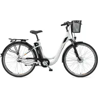 Telefunken E-Bike RC840 28 Zoll mit 7-Gang Shimano Nabenschaltung - Frontmotor 250W /10,4Ah / 36V Sitzrohrakku weiß