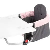 Chic 4 Baby Tischsitz CHIC4BABY "Relax, Melange Rosa", Baby, grau (melange rosa), Tischsitze Tischsitz, platzsparend zusammenfaltbar