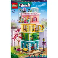 LEGO 41748 Friends Heartlake City Gemeinschaftszentrum, modular Building mit Kunst- und Aufnahmestudios, Spiel-Zimmer mit 6 Mini-Puppen inklusive Pickle der Hund, Spielzeug für Kinder
