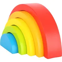 Small Foot 10585 Holzbausteine Regenbogen, Babymotorikspielzeug 1 St