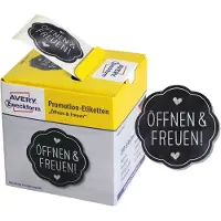 Avery Promotion Aufkleber Öffnen&freuen