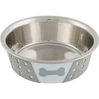 Trixie Stainless Steel Silicone 17 Cm Bowl Silber 0.75 L