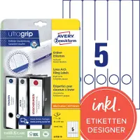 Avery-Zweckform L4758-10, Weiß, Papier, 38 x 297 mm, 50 Stück(e), 10 Blätter, 210 x 297 mm
