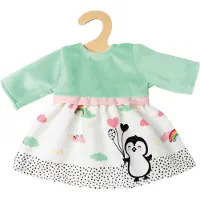 Heless puppenkleid Penguin Dots Baumwolle 28-35 cm mintgrün/weiß