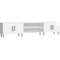vidaXL TV-Schrank Hochglanz-Weiß 180x31,5x40 cm Holzwerkstoff