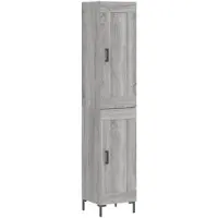 vidaXL Highboard Grau Sonoma 34,5x34x180 cm Holzwerkstoff