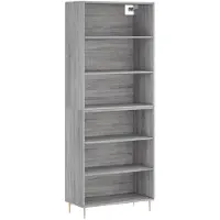 vidaXL Highboard Betongrau 69,5x32,5x180 cm Holzwerkstoff
