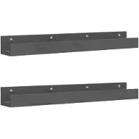 vidaXL Wandregale 2 Stk. Grau 80x12x9 cm Massivholz Kiefer,Farbe