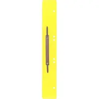 Schäfer Shop Heftstreifen, Polypropylen, gelb, DIN A4, Metall-Deckleiste
