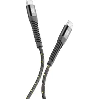 Cellularline Tetra Force Cable 200cm - USB-C to USB-C, 2 m, USB C, USB C, Schwarz