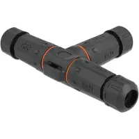 DeLOCK Kabelverbinder T-Form für Außenbereich 2 Pin, IP68