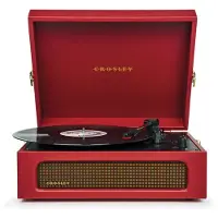 Crosley Voyager Tragbarer Plattenspieler mit Bluetooth Out Burgundy Rot
