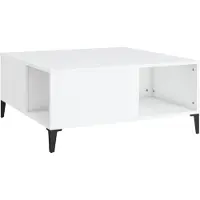 vidaXL Couchtisch Weiß 80x80x36,5 cm Holzwerkstoff