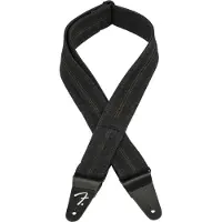Fender x Wrangler Denim Strap gewaschene schwarze Naht