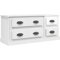 vidaXL TV-Schrank Hochglanz-Weiß 100x35,5x45 cm Holzwerkstoff