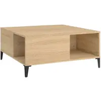 vidaXL Couchtisch Sonoma-Eiche 80x80x36,5 cm Holzwerkstoff