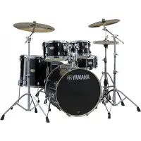 Yamaha Stage Custom – 5-teiliger 20-Birkenkesselsatz mit Taschen Raven Black