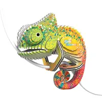 Eugy 3D Bastelset Chamäleon (Miniatur-Tierfigur, aus Wellkarton) 650075