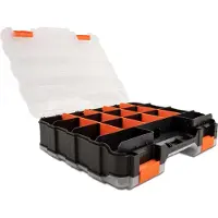 DeLOCK Sortimentsbox mit 34 Fächern 320 x 270 x 80 mm orange / schwarz, Aufbewahrungsbox, Schwarz, Orange, Rechteckig, Kunststoff, Einfarbig, 270 mm
