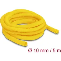 DeLOCK Gewebeschlauch selbstschließ. hitzebest. 5mx10mm Gelb