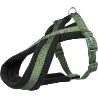 Trixie Premium Touren Geschirr gepolstert S-M: 40-60 cm/20 mm waldgrün
