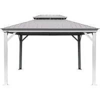 Sojag Messina 1216 Pavillon mit festem Dach mit Moskitonetz 4x5 m